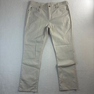 Onward Reserve Classic 5 Pocket Pants Men 38x32 Beige Cotton Golf Preppy Chino